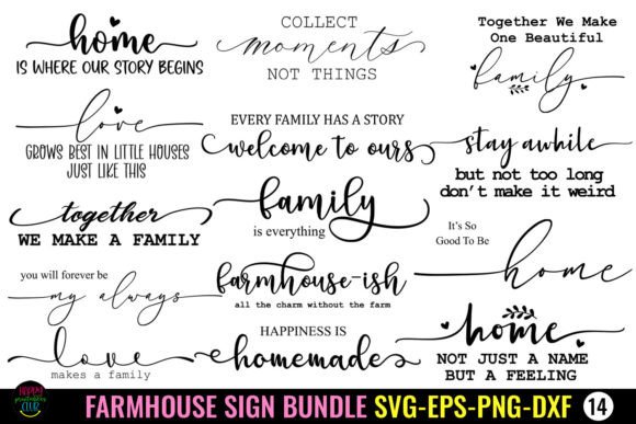 Download Farmhouse Sign SVG Bundle I Family Sign - Family Collection
