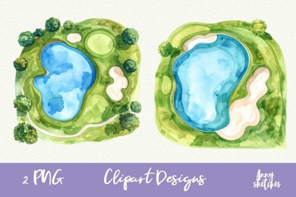 Download Golf Course Top View Pink Golf Clipart - View Collection