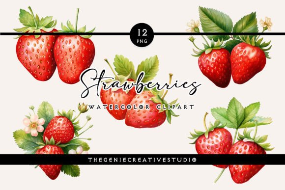 Download Watercolor Strawberries PNG Clipart - Strawberries Collection